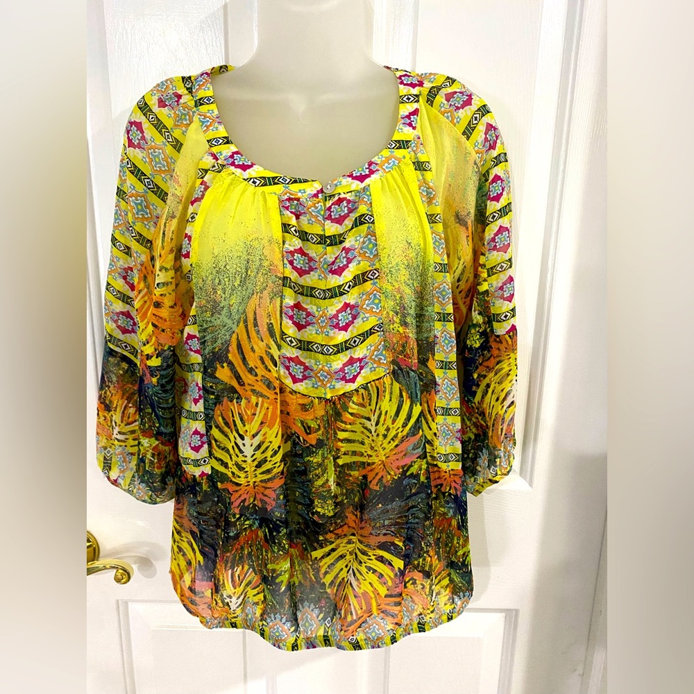 Yellow and Orange Blouse